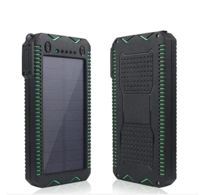 Solar Power Bank with Cigarette Lighter and Waterproof Design