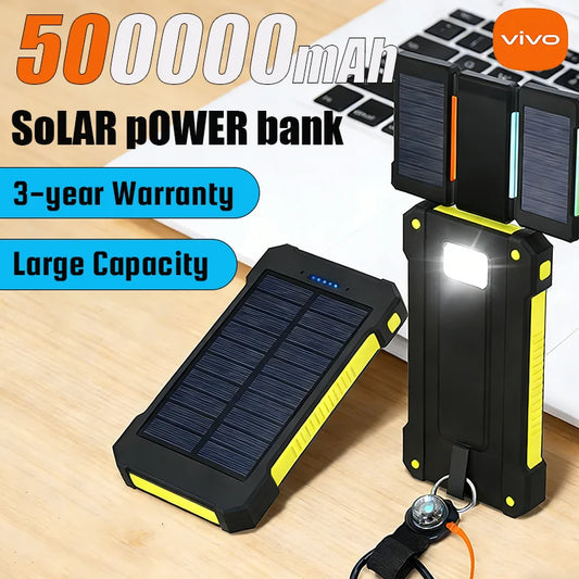 Vivo 500000mAh Waterproof Outdoor Solar Power Bank Dual USB Travel Portable Solar Phone Charger Solar Powerbanks For Camping