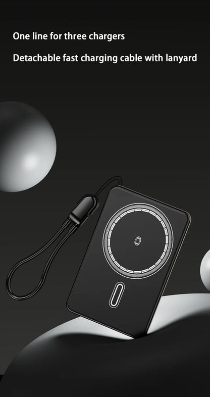 Magnetic Power Bank 50000mAh Ultra 3C Certification Ultra-Thin Wireless Fast Charging Portable Battery Display PD22.5W Universal