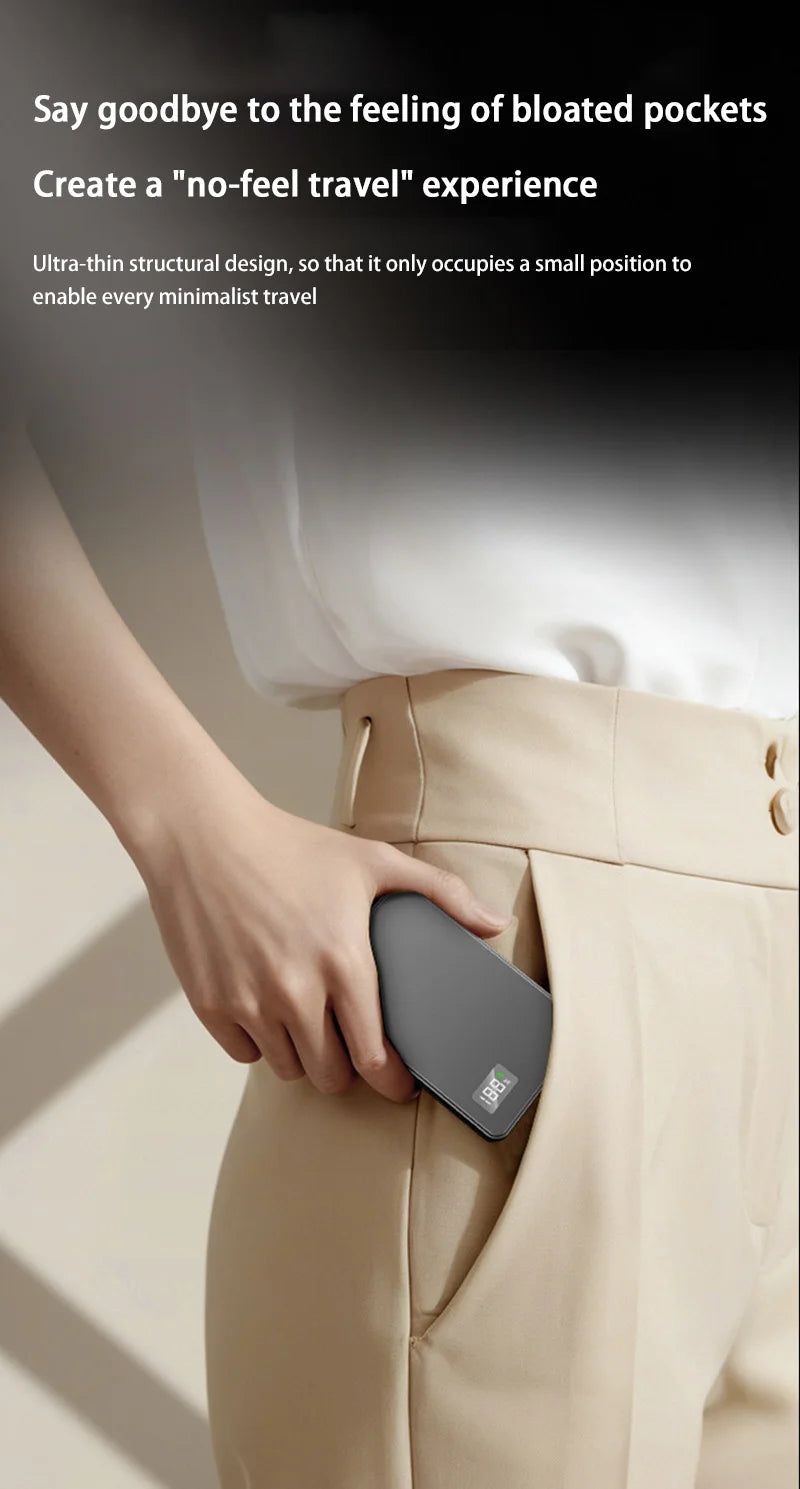 Magnetic Power Bank 50000mAh Ultra 3C Certification Ultra-Thin Wireless Fast Charging Portable Battery Display PD22.5W Universal