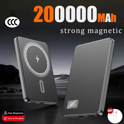 ViVO 500000mAh Power Bank Portable Ultra-thin CCC Certified MagSafe Magnetic Wireless Super Fast Charging Electronic Display