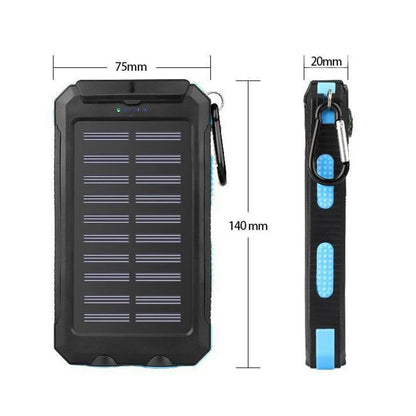 Solar Power Bank 80000mAh Portable Charging Powerbank External Battery Charger Strong Light LDE Light for All Smartphones