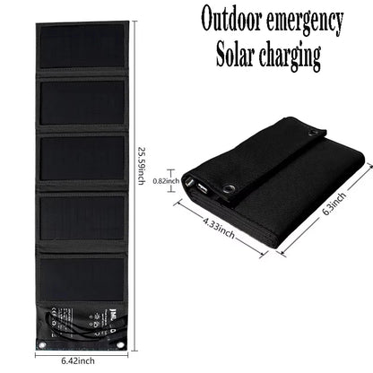 2000W portable solar charger 5V 12V flexible Solar panel plate battery USB A C DC  21W/30W/60W/80W power bank For camping