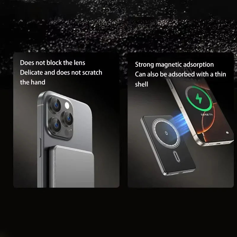 Magnetic Power Bank 50000mAh Ultra 3C Certification Ultra-Thin Wireless Fast Charging Portable Battery Display PD22.5W Universal