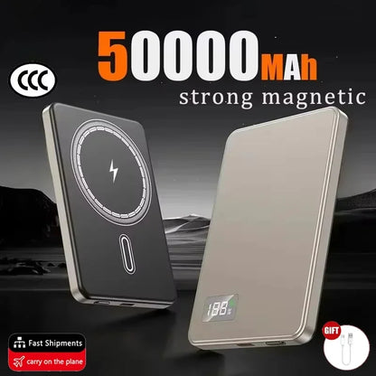 ViVO 500000mAh Power Bank Portable Ultra-thin CCC Certified MagSafe Magnetic Wireless Super Fast Charging Electronic Display