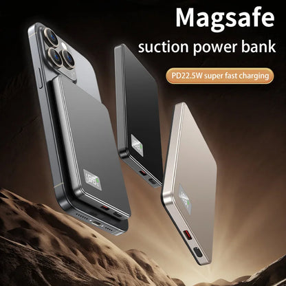 Magnetic Power Bank 50000mAh Ultra 3C Certification Ultra-Thin Wireless Fast Charging Portable Battery Display PD22.5W Universal