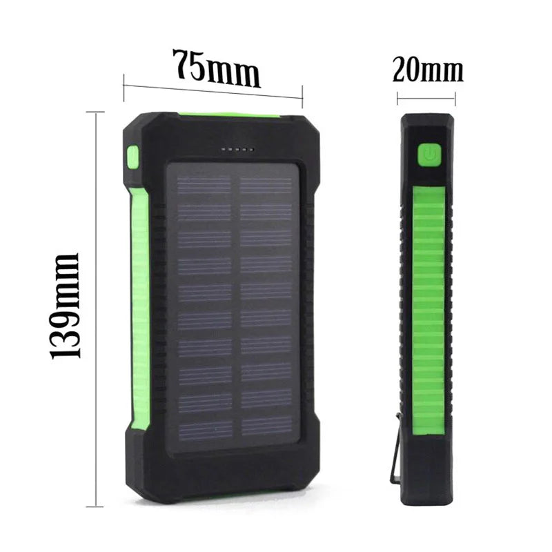 Vivo 500000mAh Waterproof Outdoor Solar Power Bank Dual USB Travel Portable Solar Phone Charger Solar Powerbanks For Camping