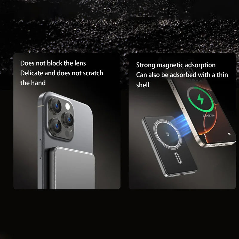 Magnetic Power Bank 50000mAh Ultra 3C Certification Ultra-Thin Wireless Fast Charging Portable Battery Display PD22.5W Universal