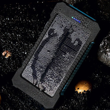20000mah Portable Solar Power Bank Waterproof External Battery Backup Powerbank 20000 mah Phone Battery Charger LED Pover Bank
