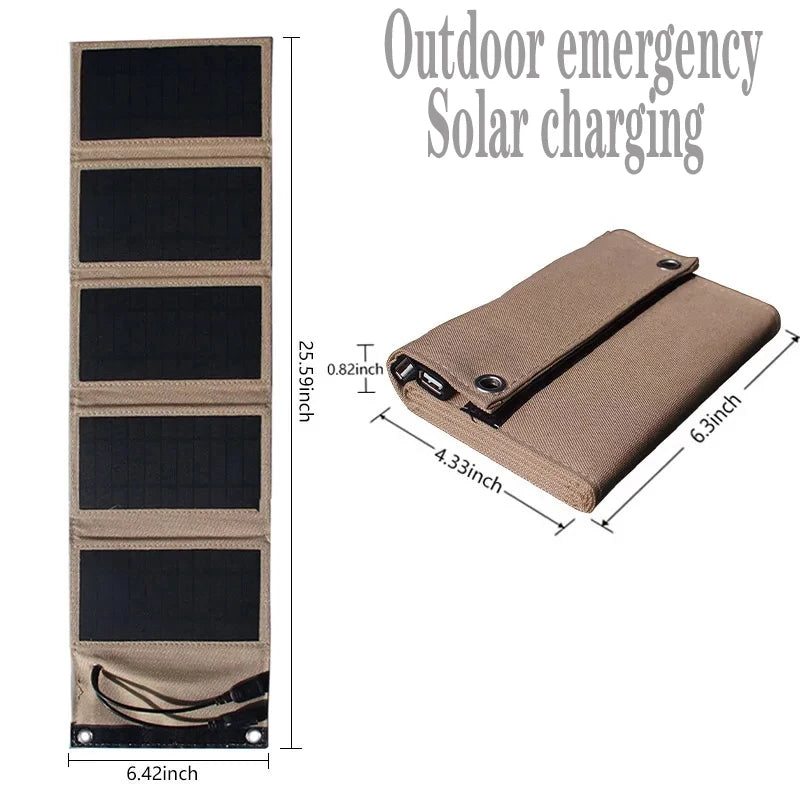 2000W portable solar charger 5V 12V flexible Solar panel plate battery USB A C DC  21W/30W/60W/80W power bank For camping