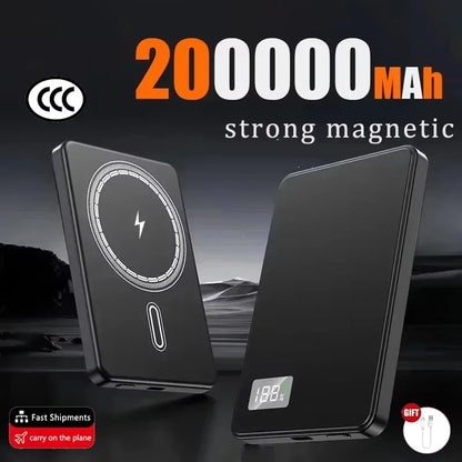 ViVO 500000mAh Power Bank Portable Ultra-thin CCC Certified MagSafe Magnetic Wireless Super Fast Charging Electronic Display