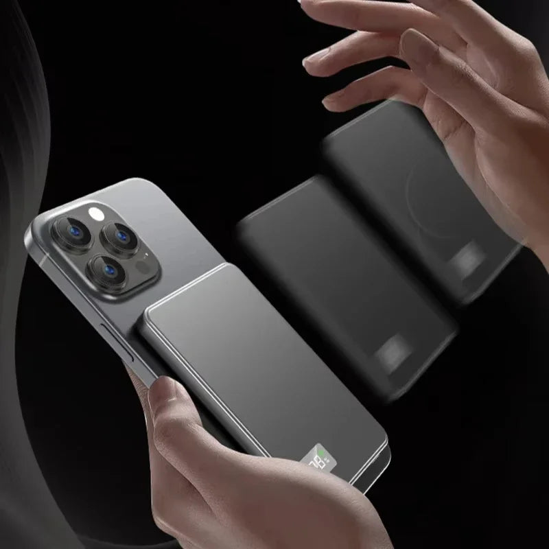 Magnetic Power Bank 50000mAh Ultra 3C Certification Ultra-Thin Wireless Fast Charging Portable Battery Display PD22.5W Universal