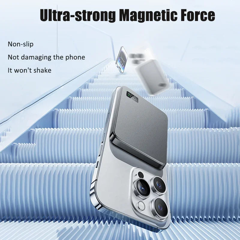 ViVO 500000mAh Power Bank Portable Ultra-thin CCC Certified MagSafe Magnetic Wireless Super Fast Charging Electronic Display