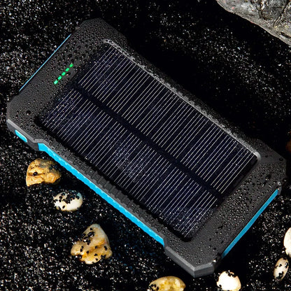 20000mah Portable Solar Power Bank Waterproof External Battery Backup Powerbank 20000 mah Phone Battery Charger LED Pover Bank