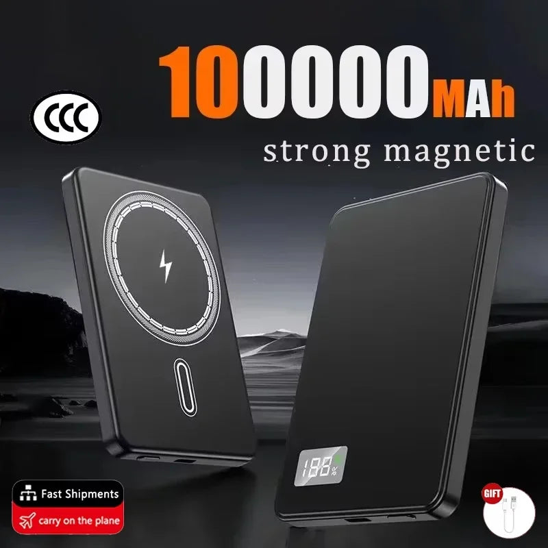ViVO 500000mAh Power Bank Portable Ultra-thin CCC Certified MagSafe Magnetic Wireless Super Fast Charging Electronic Display